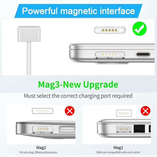 Oplader til MacBook Pro M2 M1/Air 15 13-tommer 96W