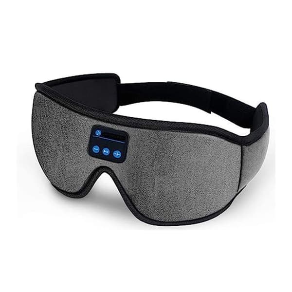 Sovhörlurar Bluetooth 5.0 Trådlös 3D Sömnmask Inbyggd HD-musik, Samtalsmikrofon Mörkgrå