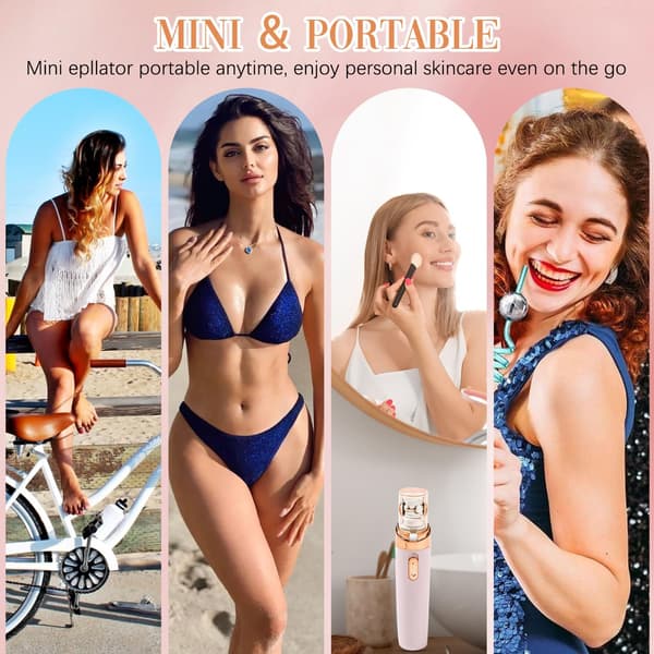 Mini Ansigts Epilator Genopladelig Elektrisk Epilator Pink