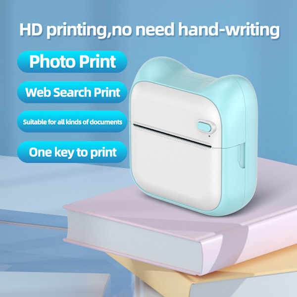 Bluetooth Termisk Printer Blå