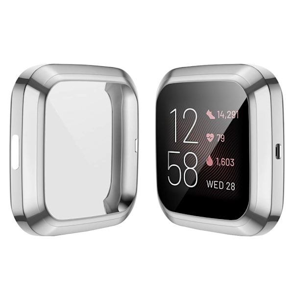Suojakotelo Fitbit Versa 2:lle (hopea)