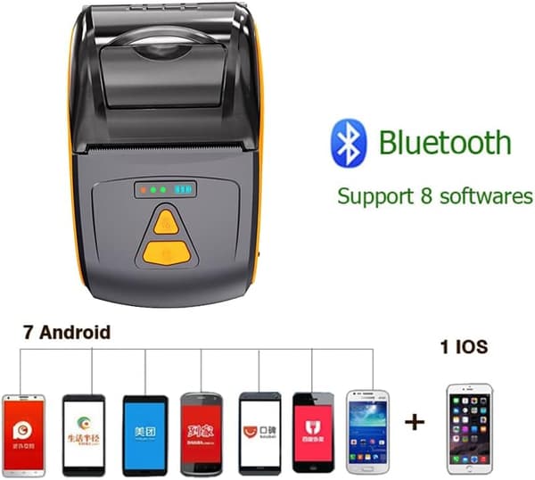Bluetooth termisk printer 58mm kvitteringsprinter grøn