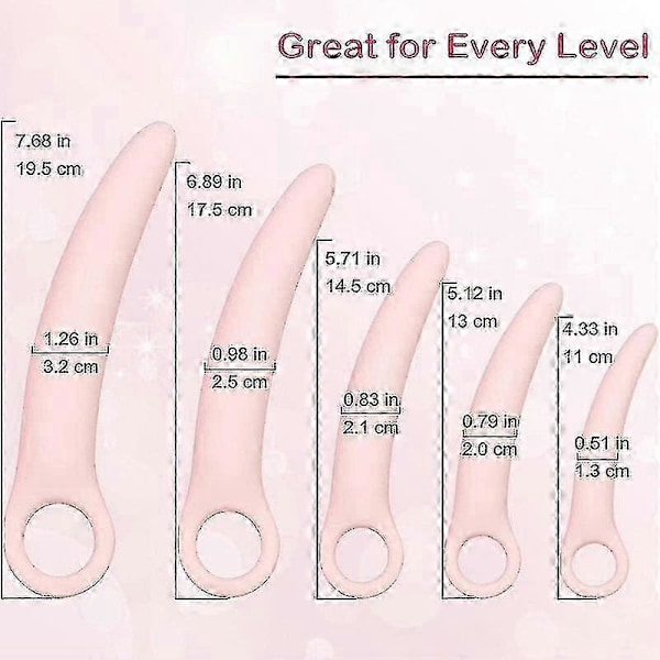 5-pack Silikon Bäckenbottenmuskel Expander Kvinnlig Bäckenbottenmassage