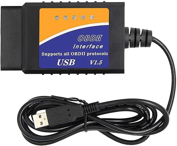 ELM327 USB V1.5 OBD2 Bil Diagnostic Scanner OBDII Interface PC-Baseret Auto Diagnosticeringsværktøj