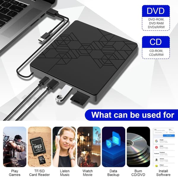 Ekstern DVD/CD-brænder CD-brænder