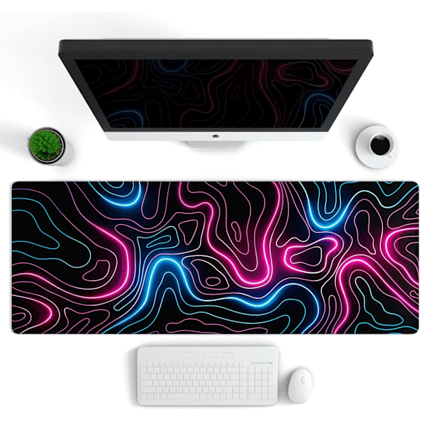 Kontortastatur Skrivebordsmatte Sklisikker Gaming Musematte Fargerik (40X90X0.3CM)