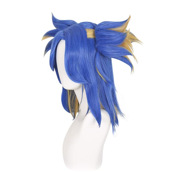 Peruk Anime Neon Cosplay Kort Peruk