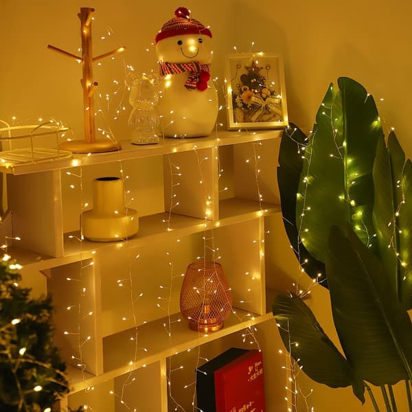 Julelys, LED lyslenke, USB 3M, 100 stjernelys, 8 moduser