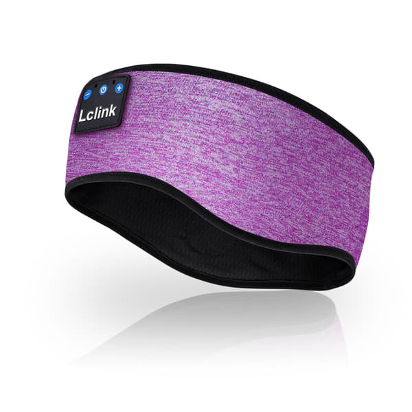 Bluetooth Sport Hörlurar Sömnmask Trådlösa Hörlurar Bluetooth 5.0 Sovhörlurar Lila