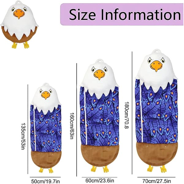 Sovepose Eagle 2 i 1 sparkesikker tegneseriedyne (160×60 cm)