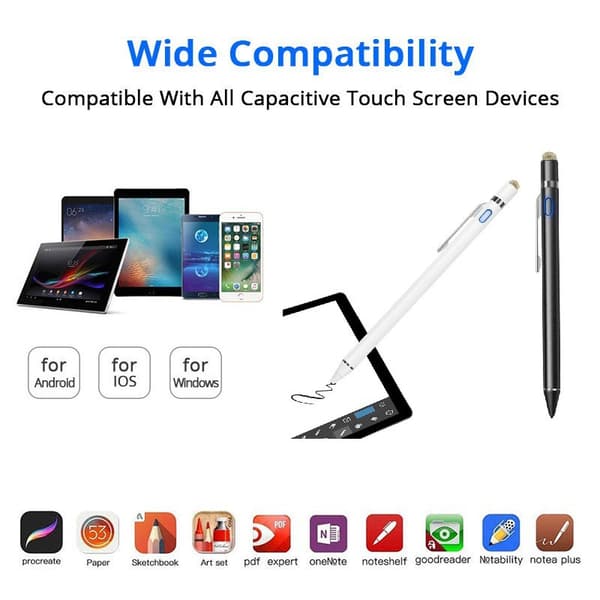 Stylus-kynä iPadille/Androidille (musta)