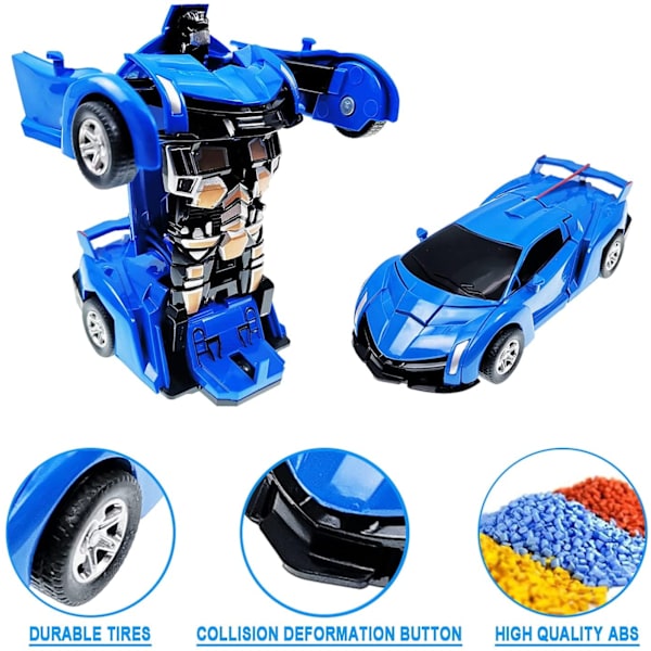 Leksaksbil Mini Rambo Transformationsrobot (röd)