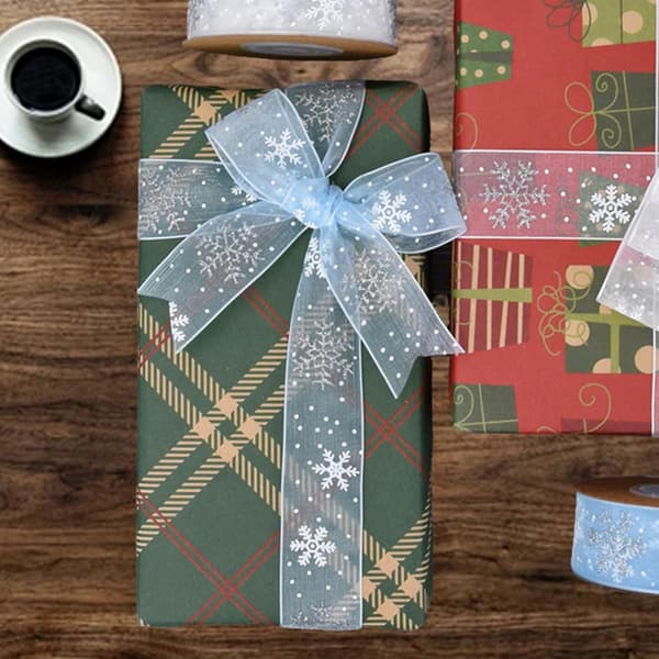 Julband för julklappsinslagning (blå-9,1m)