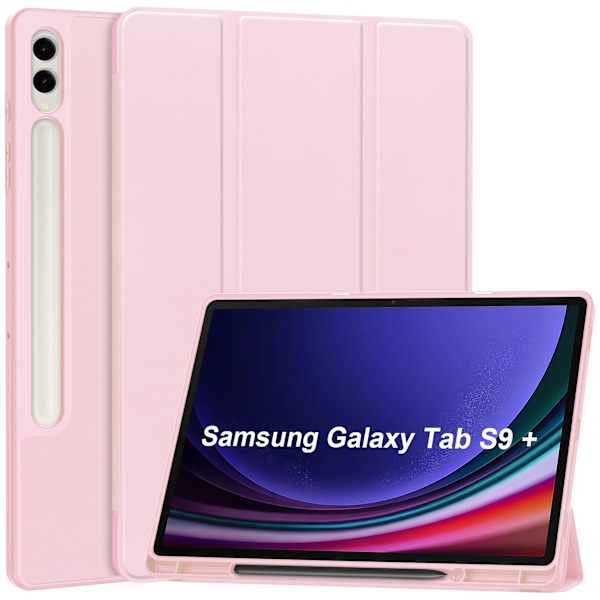 Fodral för Samsung Galaxy Tab S9 plus 12.4 2023 Enfärgat skyddsfodral rosa