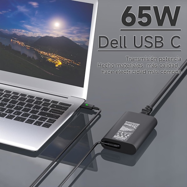 USB-C 65W Laturi Dell Latitude 5420 3520 5400 Xps 12 13 15 9250 0 Type-C Kannettavan Tietokoneen Virtalähde
