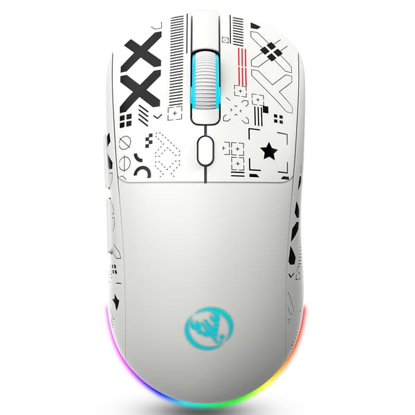 Trådlös Gamingmus T90 3600Dpi vit