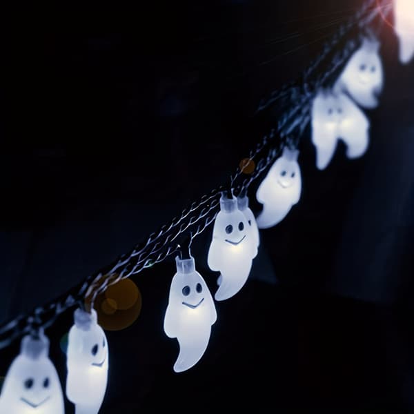 LED Lys Kæder 3M 20-Lampe Hvid USB Glødende Spøgelse Til Halloween Dekoration