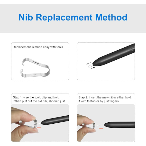Stylus-spidser til Samsung Galaxy Note 10/Note10 Plus/Note 20/Note 20 Ultra (5 stk. - Sort)