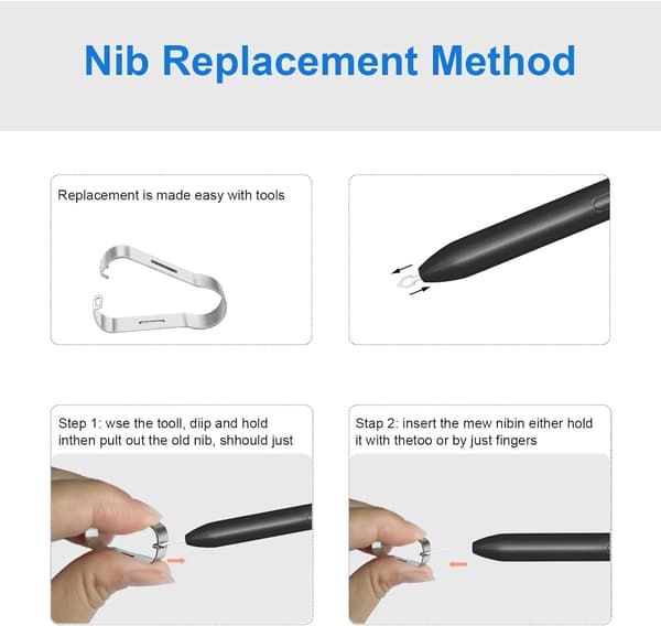 Stylus-spidser til Samsung Galaxy Note 10/Note10 Plus/Note 20/Note 20 Ultra (5 stk. - sort, hvid)