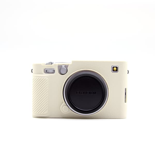 Etui til FUJIFILM X-E5 Lychee mønster silikone kamera tilbehør (Beige)