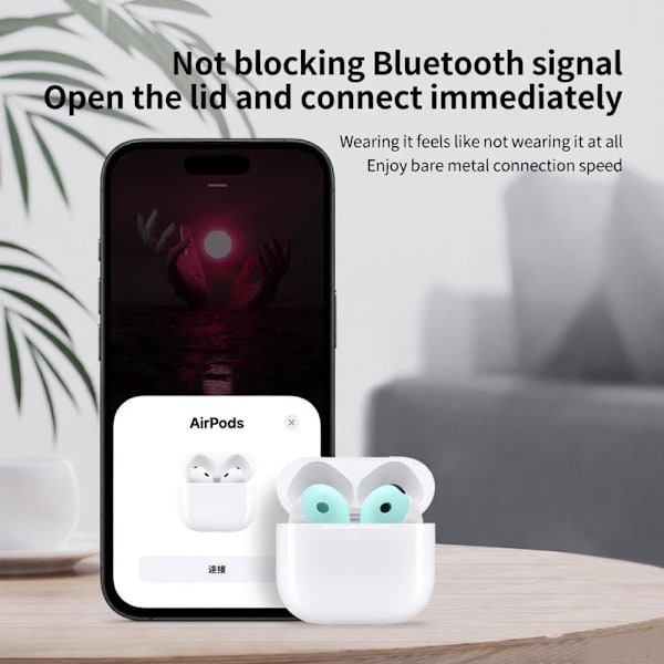 Ørepropper til AirPods4 silikon 3 par (midnattsblå)