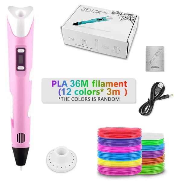3D-pen med 36 meter PLA-filament (pink)