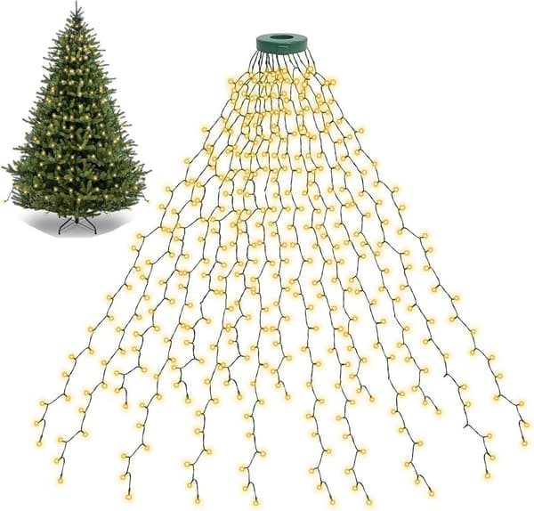 Julelys, LED lyslenke USB 2M 280LED med fjernkontroll