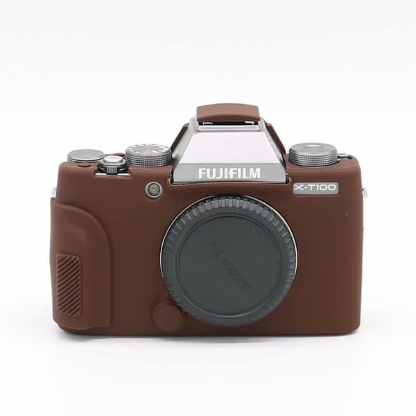 Etui til FUJIFILM X-T100 Kamera silikoneetui (brown)