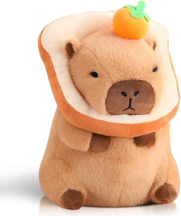 Capybara gosedjur, 50 cm kudde, med bröd lämplig som barnpresent