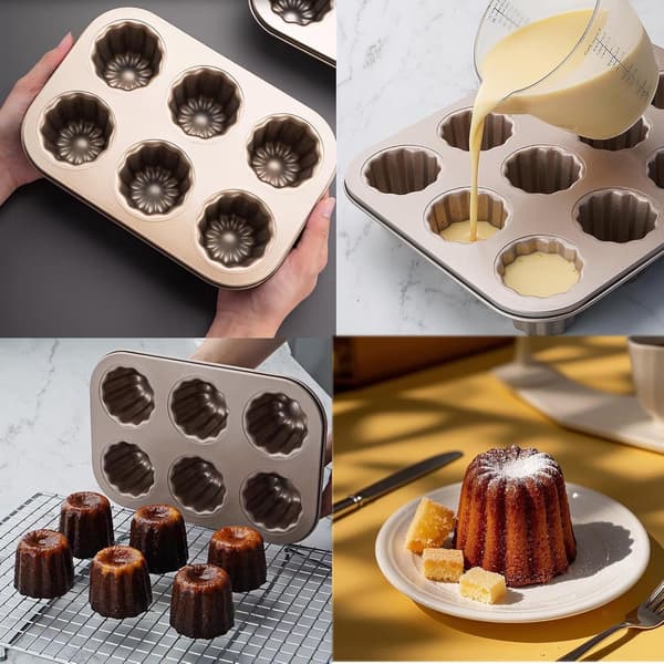 Kageform, non-stick canelé-forme i kulstofstål