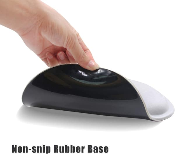 Ergonominen näppäimistön hiirimatto geelirannetuella, harmaa
