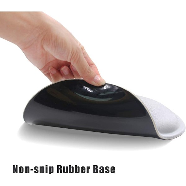Ergonomisk tangentbordsmusmatta med gel handledsstöd, grå