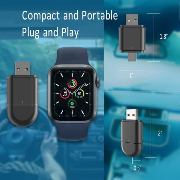 Trådløs Carplay og Android Car Adapter 2 I 1 Dobbelt Usb-C Stik Til Iphone Ios 10+/Android 11+