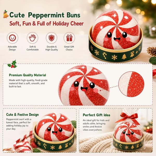 Stressavlastande leksaker, julklappar (Candy cane)