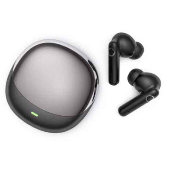 Ægte trådløse Bluetooth-hovedtelefoner Bluetooth 5.4 Farve Touch LED-display Sort