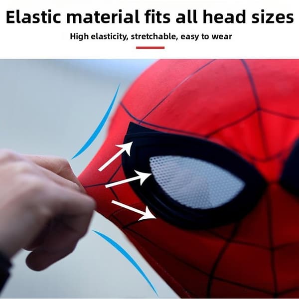 Spider-Man-maske, pustende og myk, rollespillmaske (Red 3)