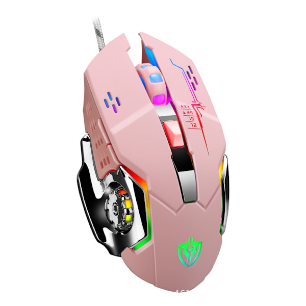 x7 Kablet Gaming Mus USB rgb Gaming Mus - pink
