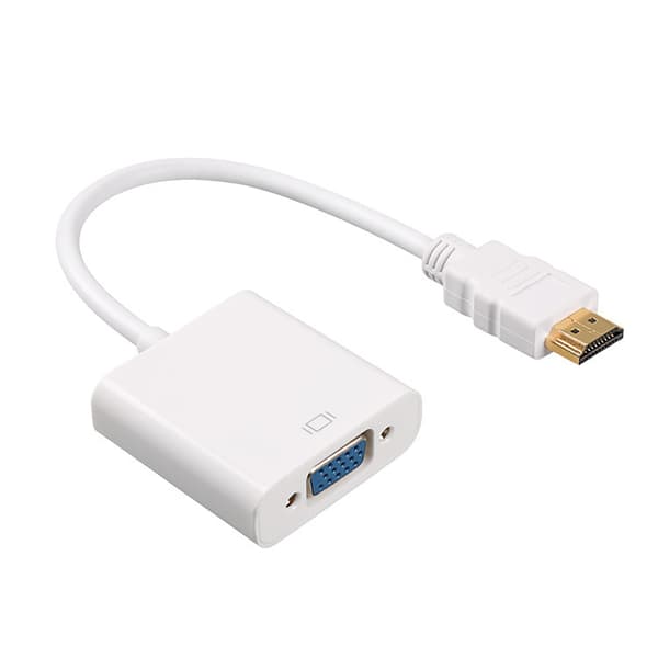 HDMI til VGA-konverter, HD-lydadapter Hvit