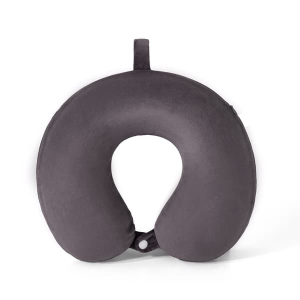 Nackkudde Memory Foam Portabel U-formad Resekudde Cervical Support Kudde (Mörkgrå)