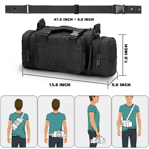 Taktisk midjeväska Molle-ficka Deployment Bag (Desert digital)