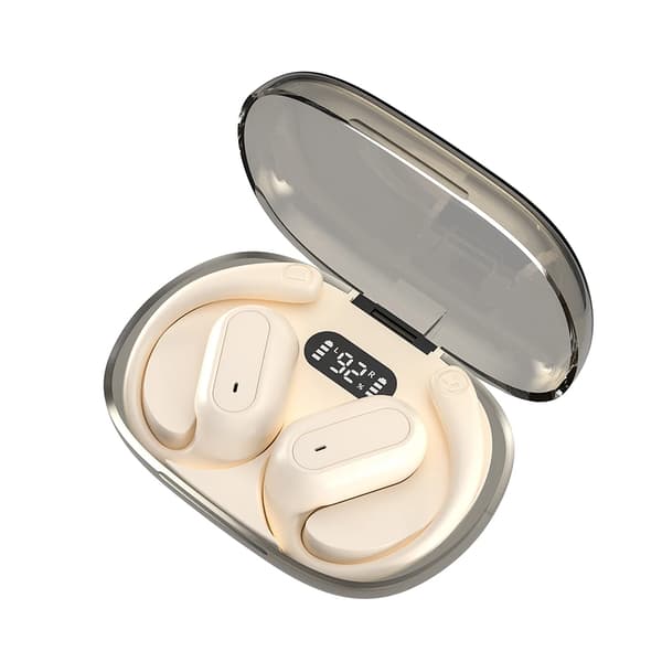 Ægte trådløse Bluetooth hovedtelefoner AS-06 TWS Dyb Bas Ørekrog Bluetooth 5.3 Sort