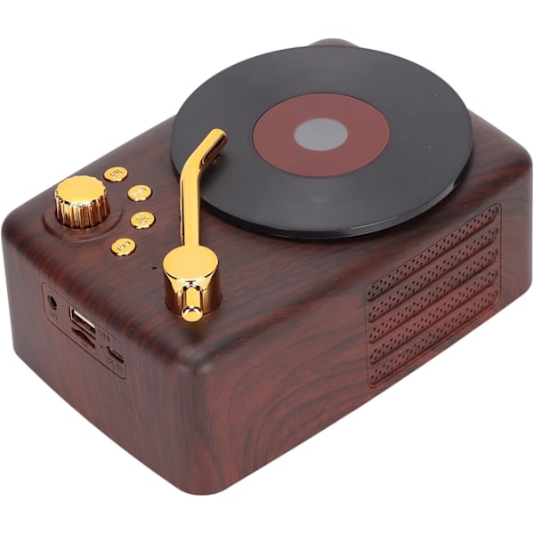 Mini Portabel Bluetooth Stereohögtalare Brun