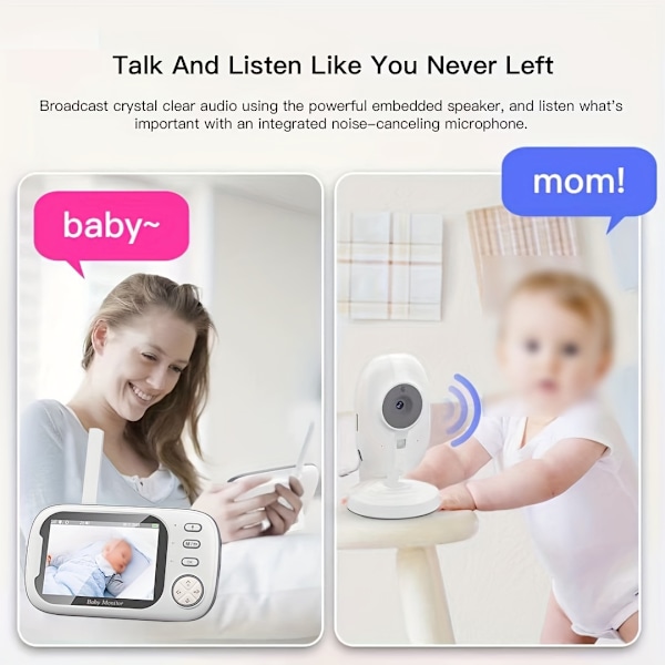 ABM600 babyalarm hjem intelligent overvågning mobiltelefon fjernovervågning tovejs stemme infrarød nattesyn