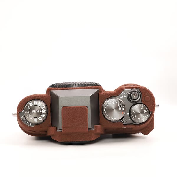 Etui til FUJIFILM XT50 Litchi-mønster silikon kamera tilbehør (red)