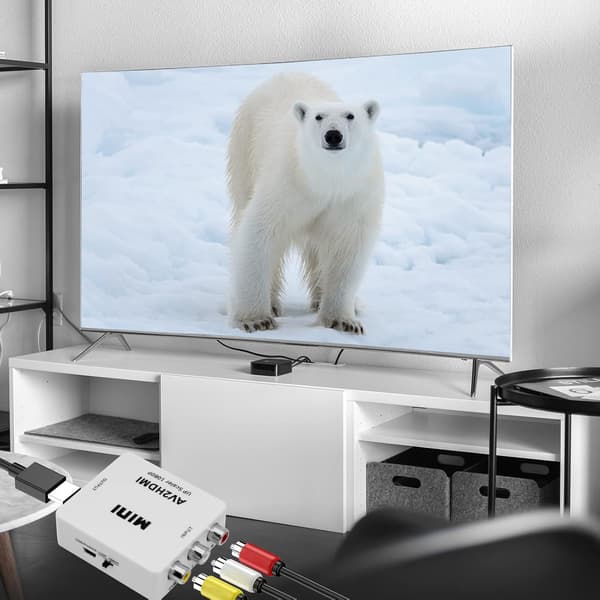 AV til HDMI-konverter, HD-lydadapter svart