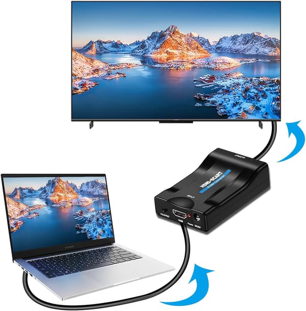 HDMI - SCART-muunnin, 1080P HD -sovitin