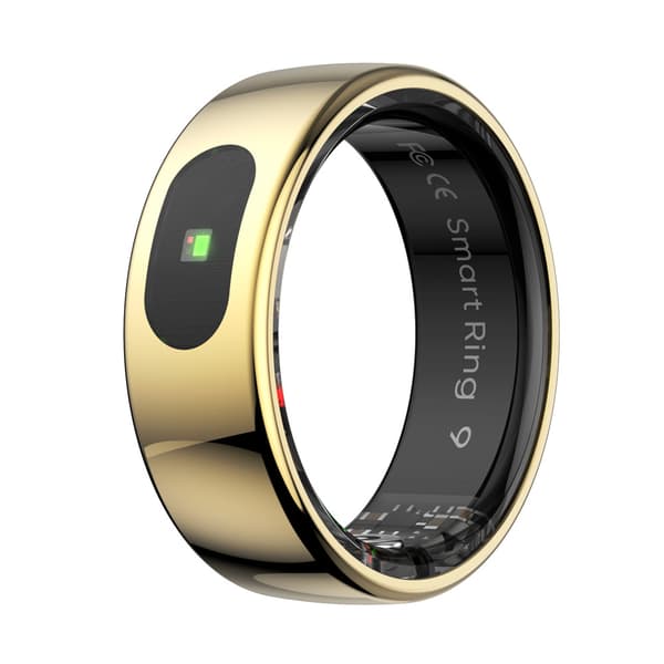smartring R08 tracker overvåger skridt, ilt i blodet, puls og søvnkvalitet (guld-10)