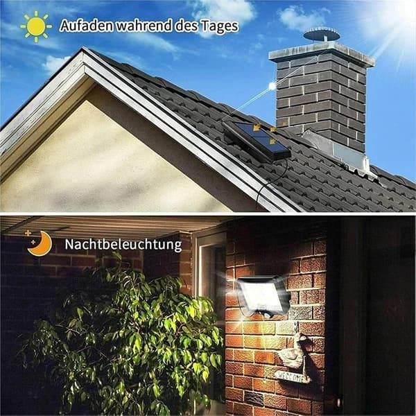 Aurinkovalot, vedenpitävä liiketunnistimen seinävalaisin 3 tilaa 160COB