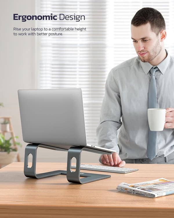 Laptopstativ for 11-17,3 tommers datamaskiner (sølv)