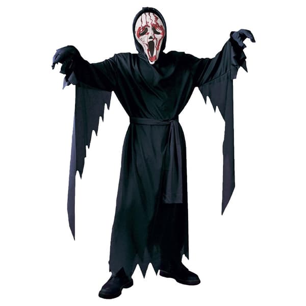 Scream Ghost Face-dräkt för barns Halloween-kostym (storlek M)